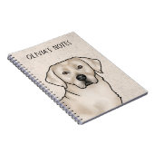 Cream Labrador Retriever Labrador Dose und Name Notizblock (Rechte Seite)
