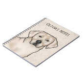 Cream Labrador Retriever Labrador Dose und Name Notizblock (Linke Seite)