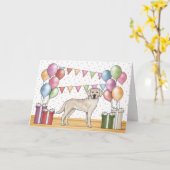 Cream Labrador Retriever Labrador Hund farbenfroh  Karte (Gelbe Blume)