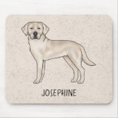 Cream Labrador Retriever Labrador Hund mit Individ Mousepad (Vorne)