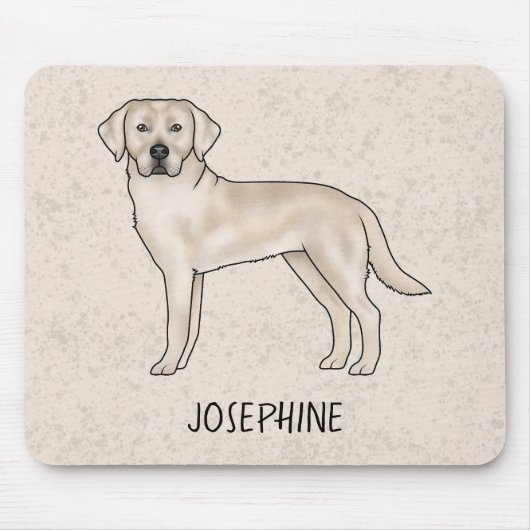 Cream Labrador Retriever Labrador Hund mit Individ Mousepad (Vorne)