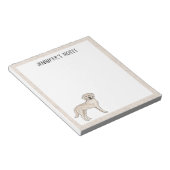 Cream Labrador Retriever Labrador Hund mit Individ Notizblock (angewinkelt)