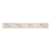 Cream Labrador Retriever Niedlich Cartoon Labrador Satinband (Vorderseite)