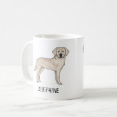 Cream Labrador Retriever Niedlich Labrador Dog Ind Kaffeetasse (Vorderseite Links)