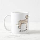 Cream Labrador Retriever Niedlich Labrador Dog Ind Kaffeetasse (Links)