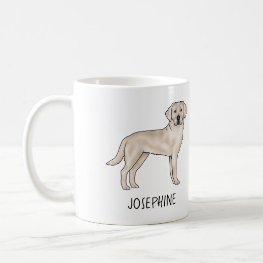 Cream Labrador Retriever Niedlich Labrador Dog Ind Kaffeetasse (Links)