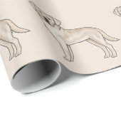 Cream Labrador Retriever Niedlich Labrador Dog Mus Geschenkpapier (Rolleneckpunkt)