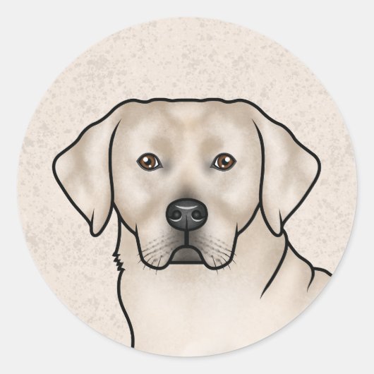 Cream Labrador Retriever Niedlich Labrador Dog Por Runder Aufkleber (Vorderseite)