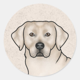 Cream Labrador Retriever Niedlich Labrador Dog Por Runder Aufkleber