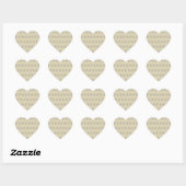 Cream Lace Heart Stickers (Blatt)