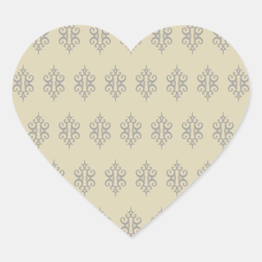 Cream Lace Heart Stickers (Vorderseite)