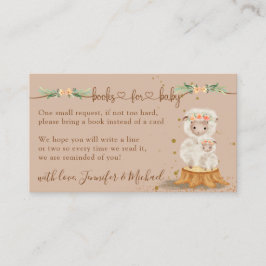 Cream Lamb Sheep New Mommy Books for Baby Begleitkarte
