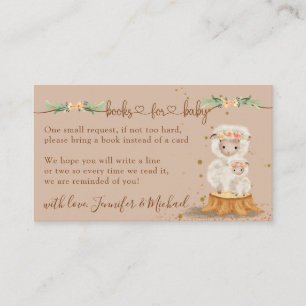 Cream Lamb Sheep New Mommy Books for Baby Begleitkarte
