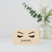 CREAM LEATHER chic Eyelash Browbar beruflich Visitenkarte (Stehend Vorderseite)