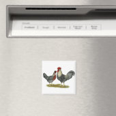 Cream Legbar Chickens Magnet (In Situ (Geschirrspüler))