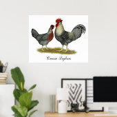 Cream Legbar Chickens Poster (Heimbüro)