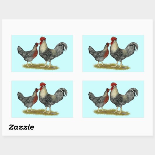 Cream Legbar Chickens Rechteckiger Aufkleber (Blatt)