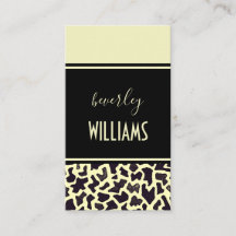 Cream Leopard Beruflich Business Card