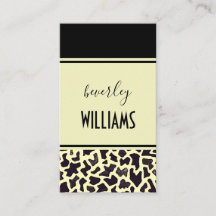 Cream Leopard Beruflich Business Card