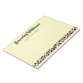 Cream Leopard Personalisiert Notepad Notizblock (angewinkelt)