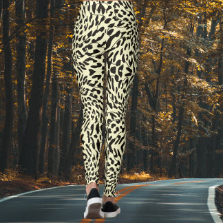 Cream Leopard Safari Print Leggings