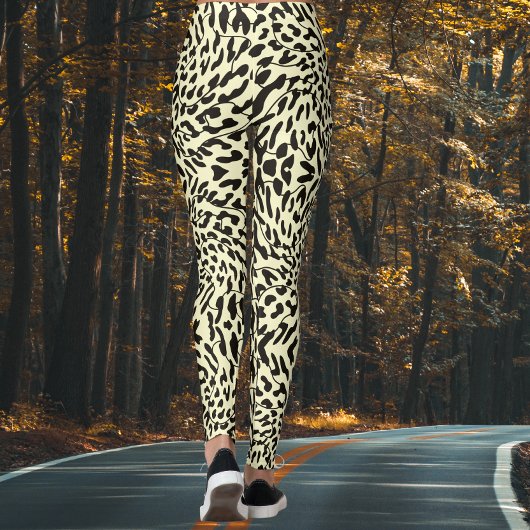 Cream Leopard Safari Print Leggings