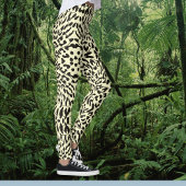 Cream Leopard Safari Print Leggings
