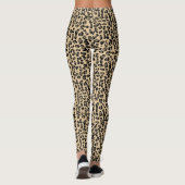 Cream Leopard Safari Print Leggings (Rückseite)