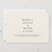 Cream Lg. Monogram Wedding Save the Date II (Rückseite)