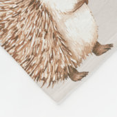 Cream Life is better with a hedgehog Fleecedecke (Ecke)
