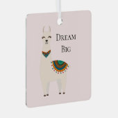 Cream Llama Ornament Aus Metall (Vorderseite Rechts)