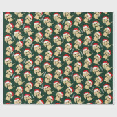 Cream Longhaired Dachshund Christmas Holiday Geschenkpapier (Flach)