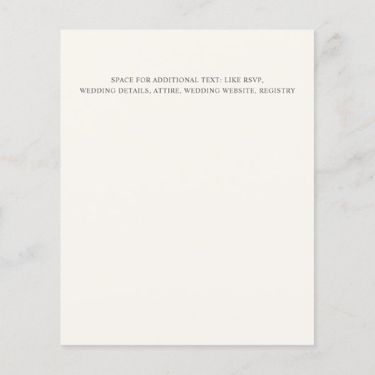 Cream LOW COST Einfache handgeschriebene Minimale  (Rückseite)