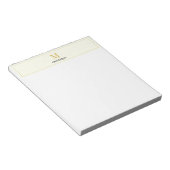 Cream Luxus-Serif-Personalisiertes Monogramm Notizblock (angewinkelt)