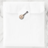 CREAM MANDOLIN-STICKER RUNDER AUFKLEBER (Tasche)