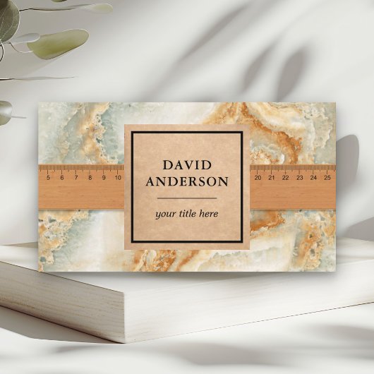 Cream Marble Granite Splashback Kitchenette Counte Visitenkarte