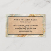 Cream Marble Granite Splashback Kitchenette Counte Visitenkarte (Rückseite)