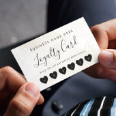 Cream Marble Heart Script-Logo für benutzerdefinie Treuekarte