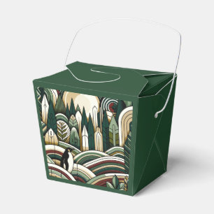 Cream Maroon indischer Wald mit Hügeln Geschenkschachtel