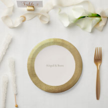 Cream & Metallic Gold Image Simple Wedding