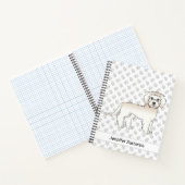 Cream Mini Goldendoodle Cartoon Dog & Text Notizblock (Innenseite)