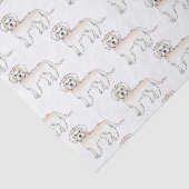 Cream Mini Goldendoodle Niedlich Cartoon Dog Muste Seidenpapier (Ausschnitt)