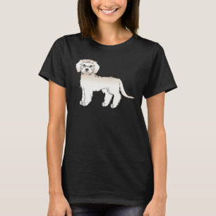 Cream Mini Goldendoodle Niedlicher Cartoon Dog T-Shirt