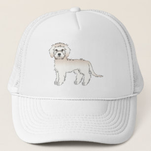 Cream Mini Goldendoodle süßer Cartoon-Hund Truckerkappe