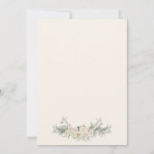 Cream Minimal Floral Gold Arabische muslimische Ho Einladung (Rückseite)