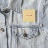 Cream minimalist benutzerdefinierter Name Button (Beispiel)