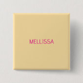 Cream minimalist benutzerdefinierter Name Button (Vorderseite)