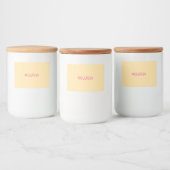 Cream minimalist benutzerdefinierter Name  Lebensmitteletikett (Flaschen)