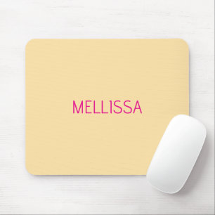 Cream minimalist benutzerdefinierter Name  Mousepad