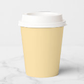 Cream minimalist benutzerdefinierter Name Pappbecher (Rückseite)
